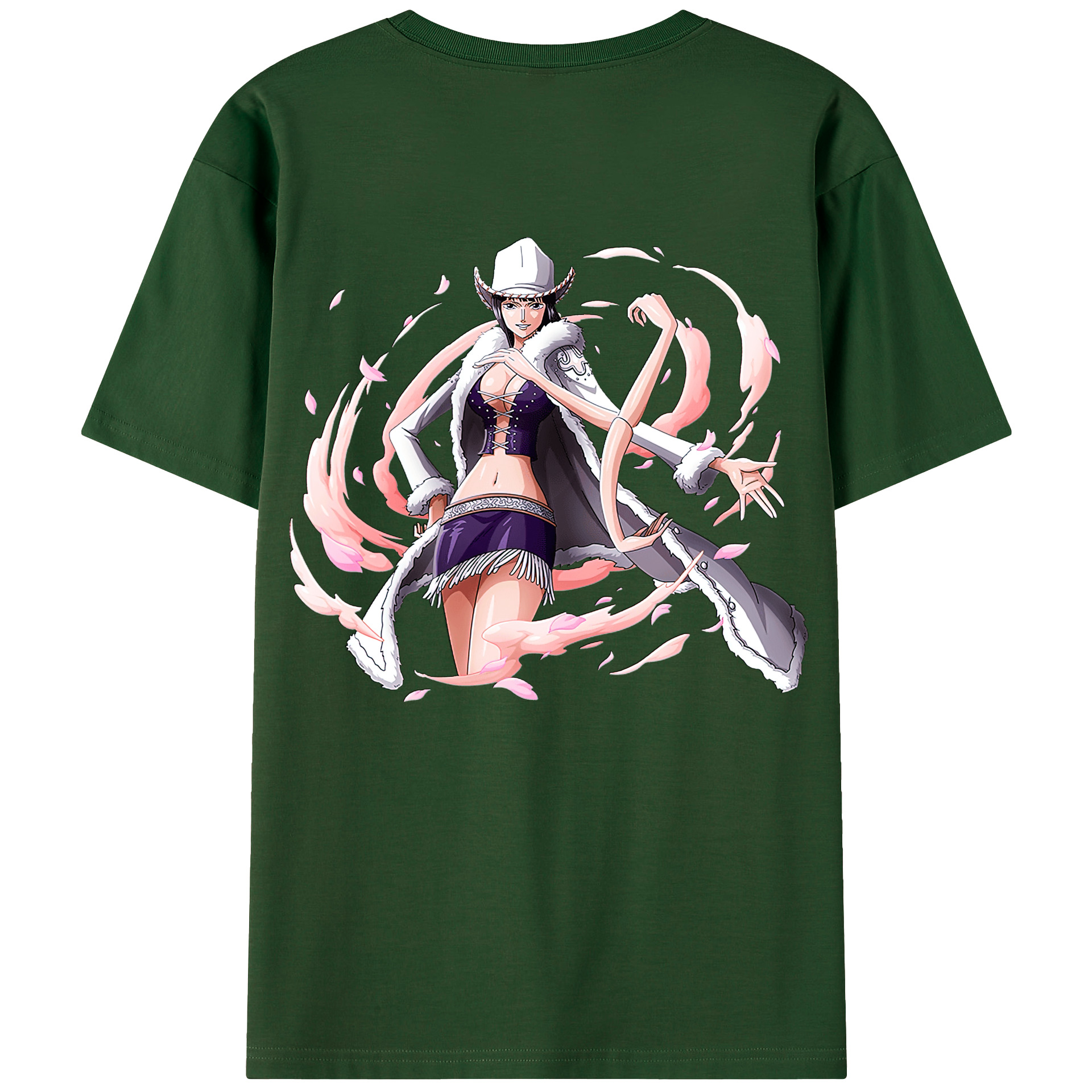 ワンピース ニコ・ロビン ONE PIECE Nico Robin 綿100％半袖Tシャツ（背面プリント）